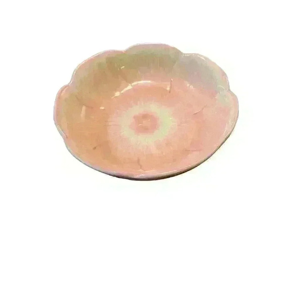 8" Pink Ceramic Flower Candy Bowl Tien Hsing Int'l Trading Co LTD - Picture 2 of 8